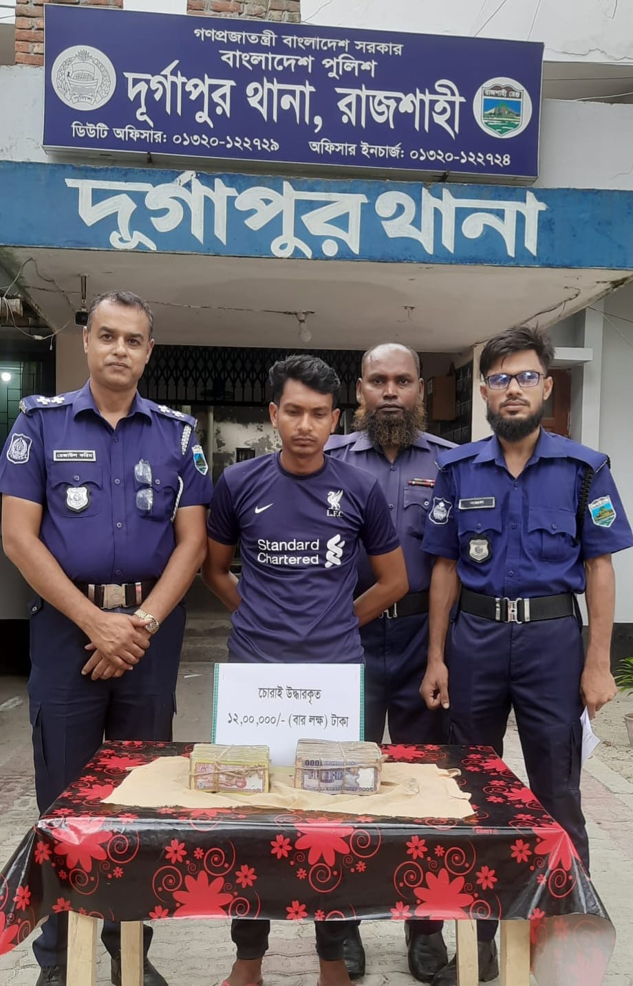 রাজশাহীর দুর্গাপুর মাছ ব্যবসায়ীর ১২ লাখ টাকা চুরি, পুলিশের অভিযানে উদ্ধার
