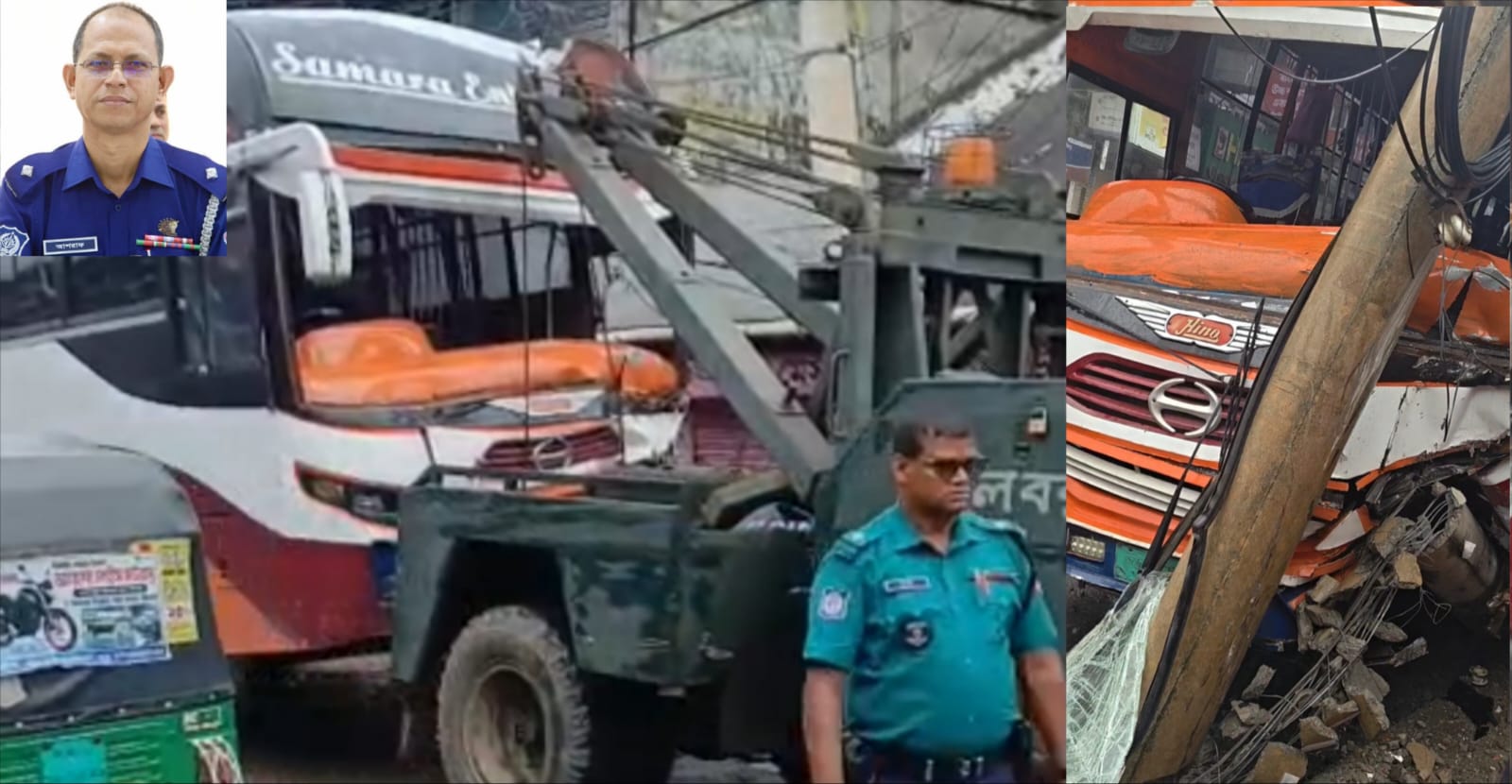 দক্ষিণ সুরমায় রাতে বাস দুর্ঘটনা, সকালে রফাদফায় বাস উধাও