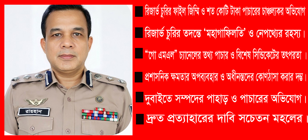 সিআইডির ফিন্যান্সিয়াল ক্রাইমের কর্মকর্তা রায়হান উদ্দিনের ‘ব্যক্তিগত সাম্রাজ্য’