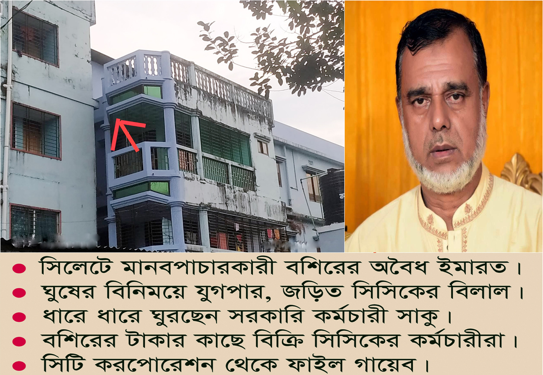 সিসিকের উদাসিনতায় মৃত্যু ঝুঁকিতে ডিসি অফিসের কর্মচারী সাকুর পরিবার