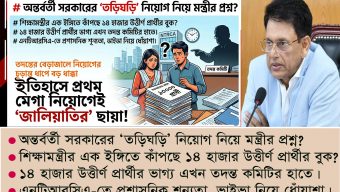 “তদন্তের বেড়াজালে নিয়োগের চূড়ান্ত ধাপে বড় ধাক্কা” ইতিহাসে প্রথম মেগা নিয়োগেই মেগা ‘জালিয়াতির’