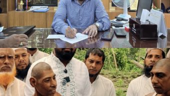 বাউফলে অনাহারে থাকা তিন প্রতিবন্ধী ভাইয়ের পাশে উপজেলা প্রশাসন
